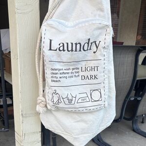 Laundry Bag with front pocket and strap